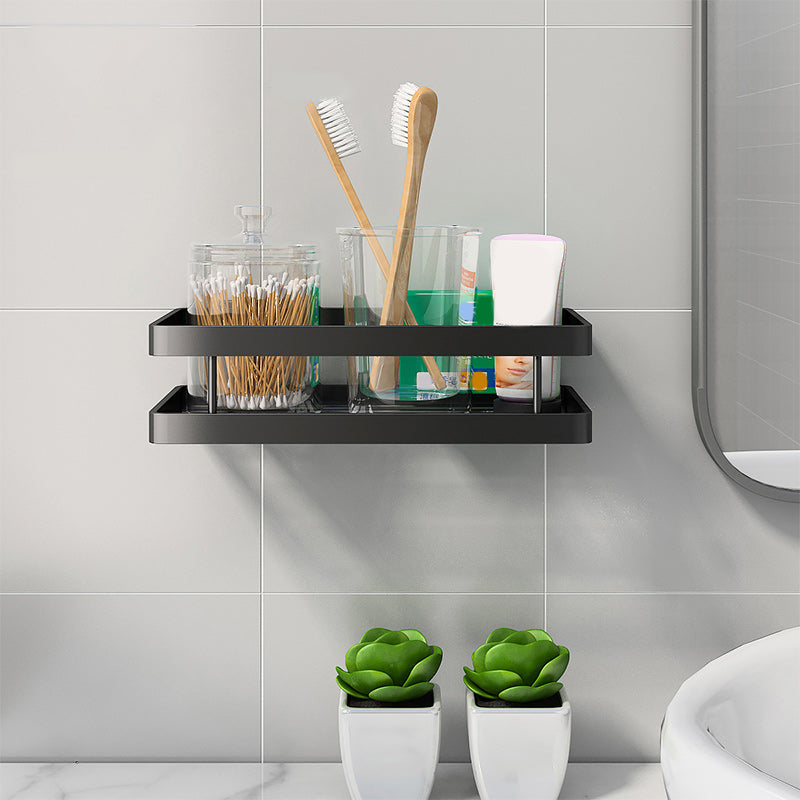 Avtoit | 2-piece bathroom shelf made of matte black metal bathroom hardware set