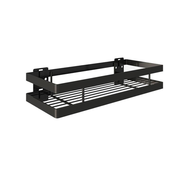 Avtoit | 2-piece bathroom shelf made of matte black metal bathroom hardware set