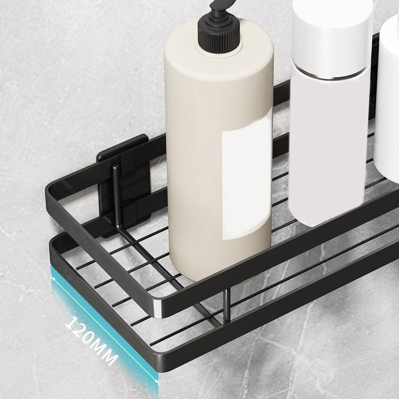 Avtoit | 2-piece bathroom shelf made of matte black metal bathroom hardware set