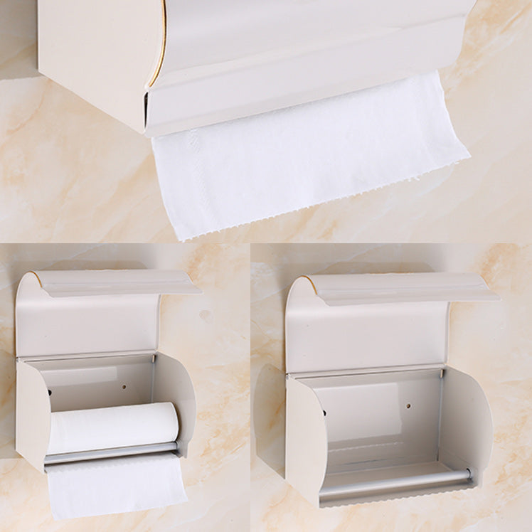 Avtoit | Vintage Bathroom Accessory Set Aluminum Paper Holder in White