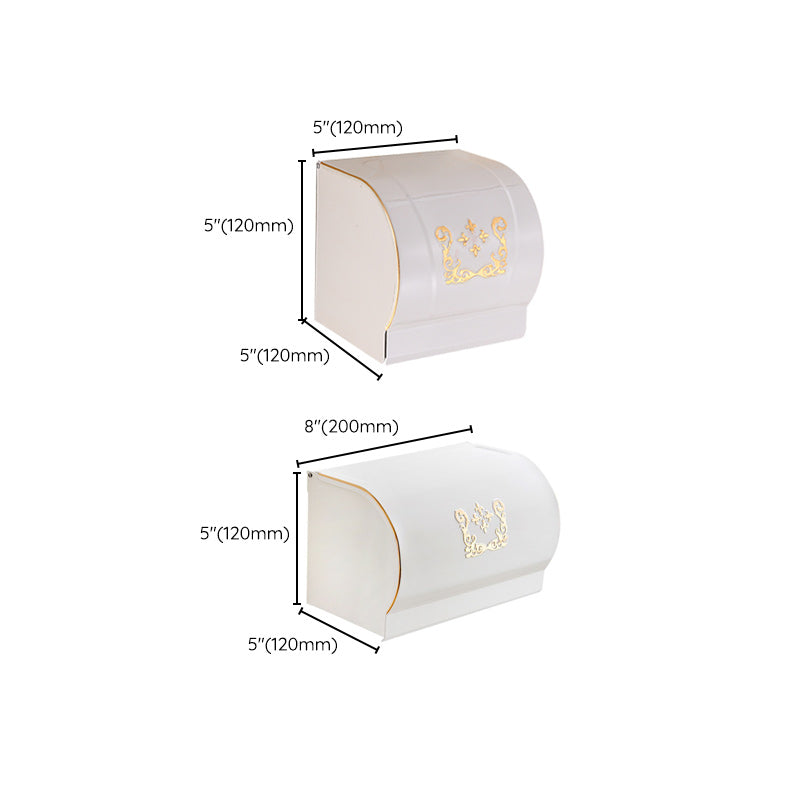 Avtoit | Vintage Bathroom Accessory Set Aluminum Paper Holder in White