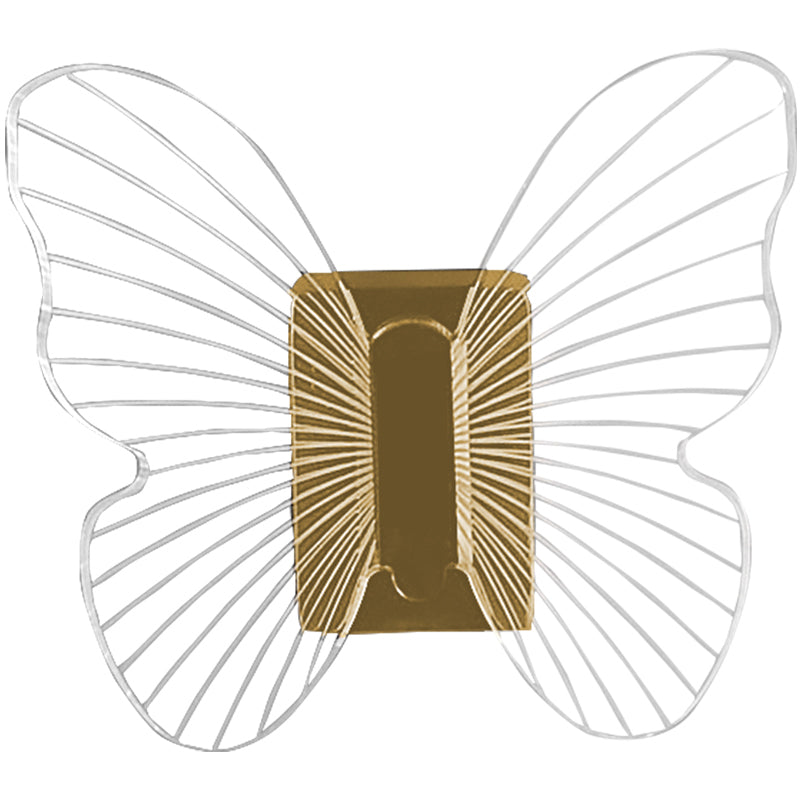 Avtoit | Modern Brass Bathroom Accessory Set Acrylic Butterfly Theme Bathrobe Hooks
