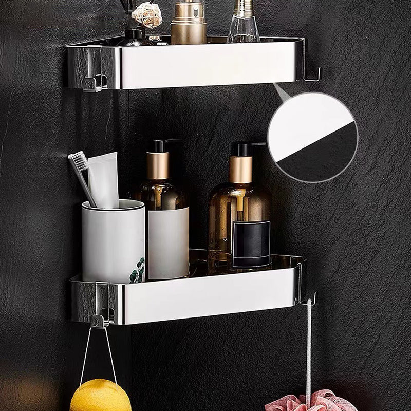 Avtoit | 2-piece stainless steel bathroom accessory set 30 cm W triangular bathroom shelf