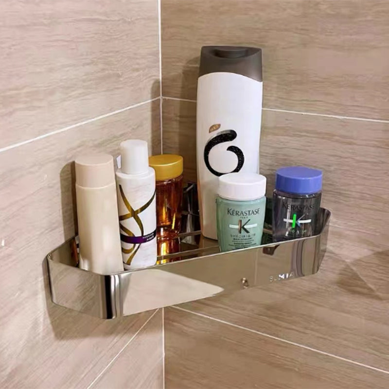 Avtoit | 2-piece stainless steel bathroom accessory set 30 cm W triangular bathroom shelf