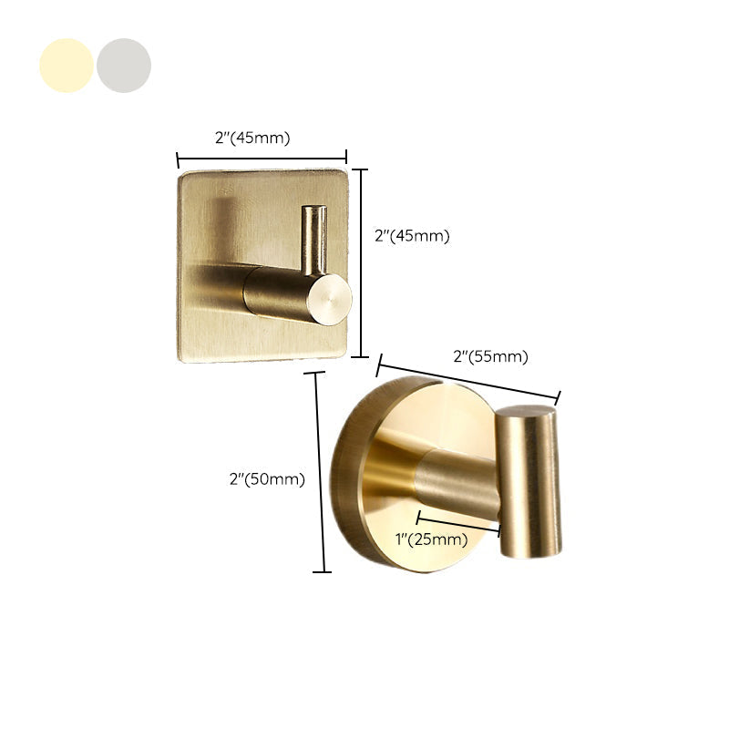 Avtoit | Modern Bathroom Accessory Set Metal Coat Hooks in Polished Chrome/Gold