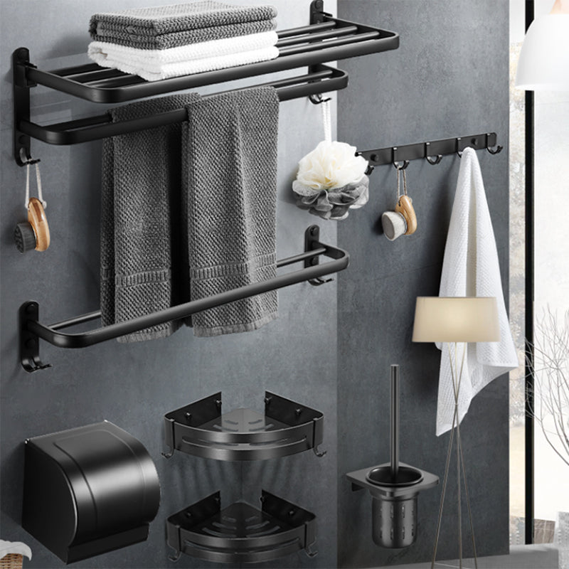Avtoit | Modern Black Bathroom Accessory Set Paper Holder Towel Bar Bathroom Fixtures Set