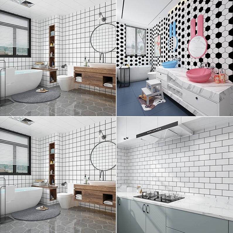 Avtoit | 12" x 24" Marbling Single Panel Waterproof Splashback Wall Tile for Bathroom