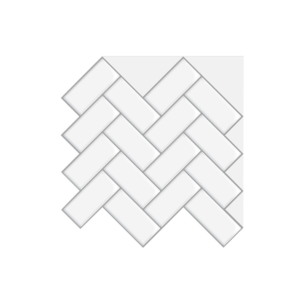 Avtoit | Square Peel & Stick Mosaic Tile Herringbone Peel and Stick Wall Tile