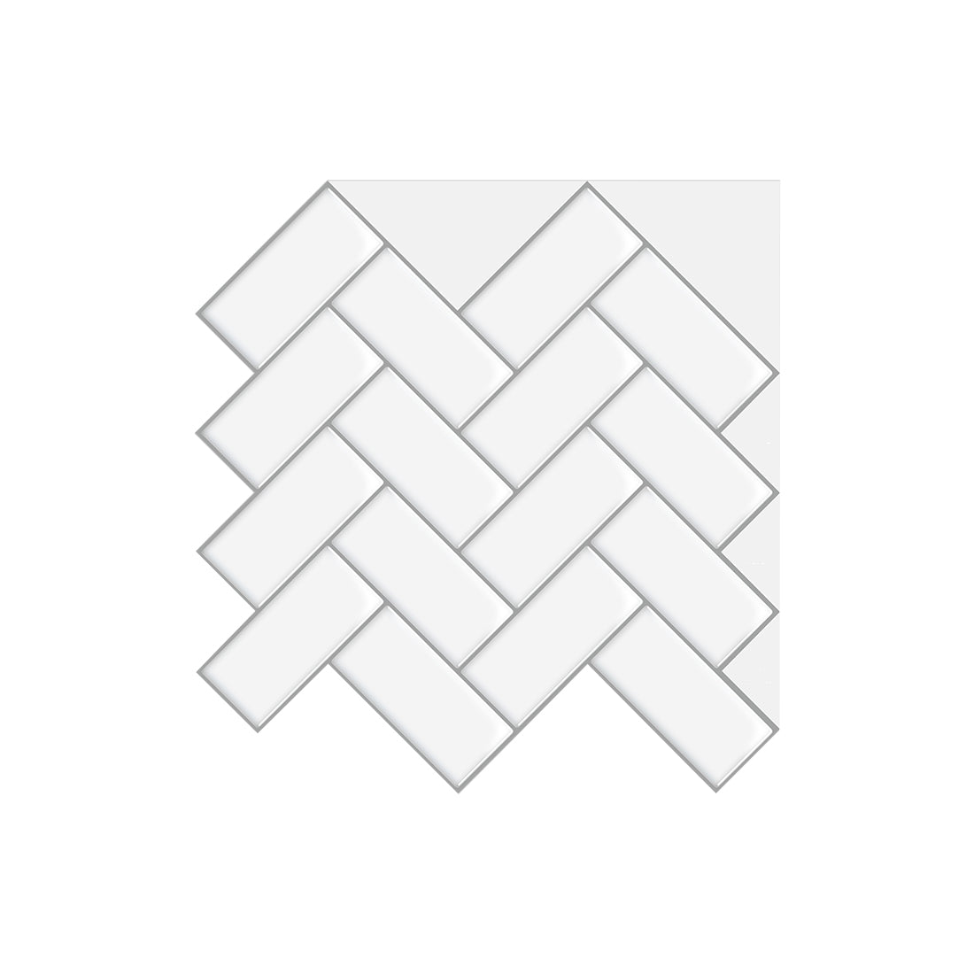 Avtoit | Square Peel & Stick Mosaic Tile Herringbone Peel and Stick Wall Tile