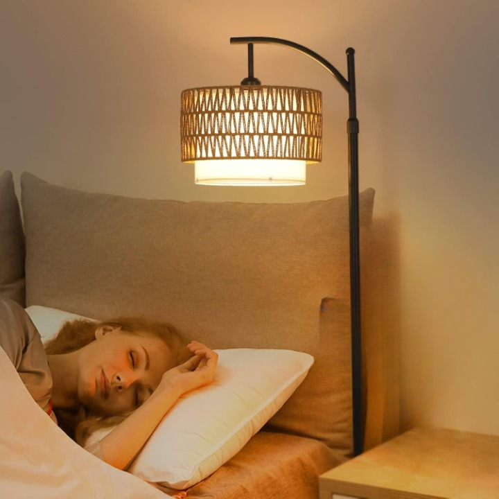 Avtoit | Arc Floor Lamp with Remote Control & Dual Shades – Norvella