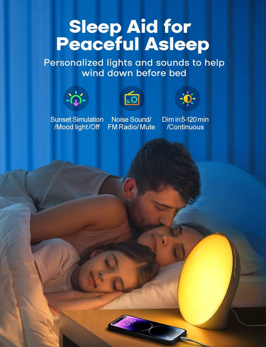 Avtoit | GlowRise Natural Wake-Up Light Alarm Clock with Sunrise & Sunset Simulation