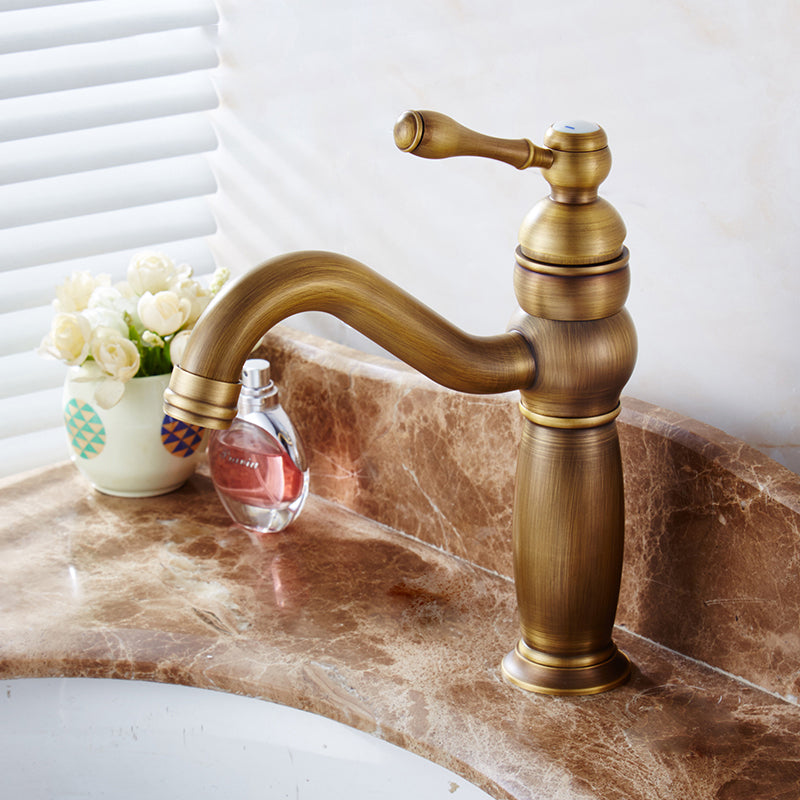 Avtoit | Round Basin Faucet Bathroom Faucet Single Lever High Arc Basin Faucet