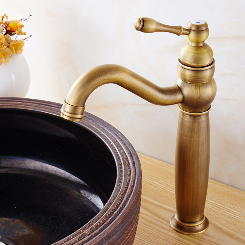 Avtoit | Round Basin Faucet Bathroom Faucet Single Lever High Arc Basin Faucet