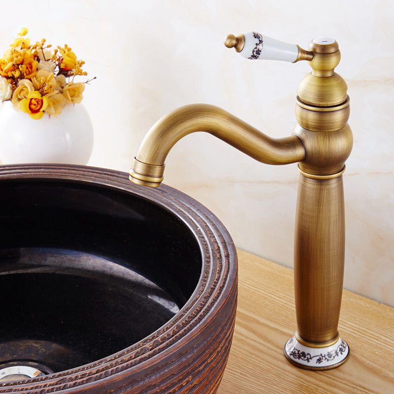 Avtoit | Round Basin Faucet Bathroom Faucet Single Lever High Arc Basin Faucet