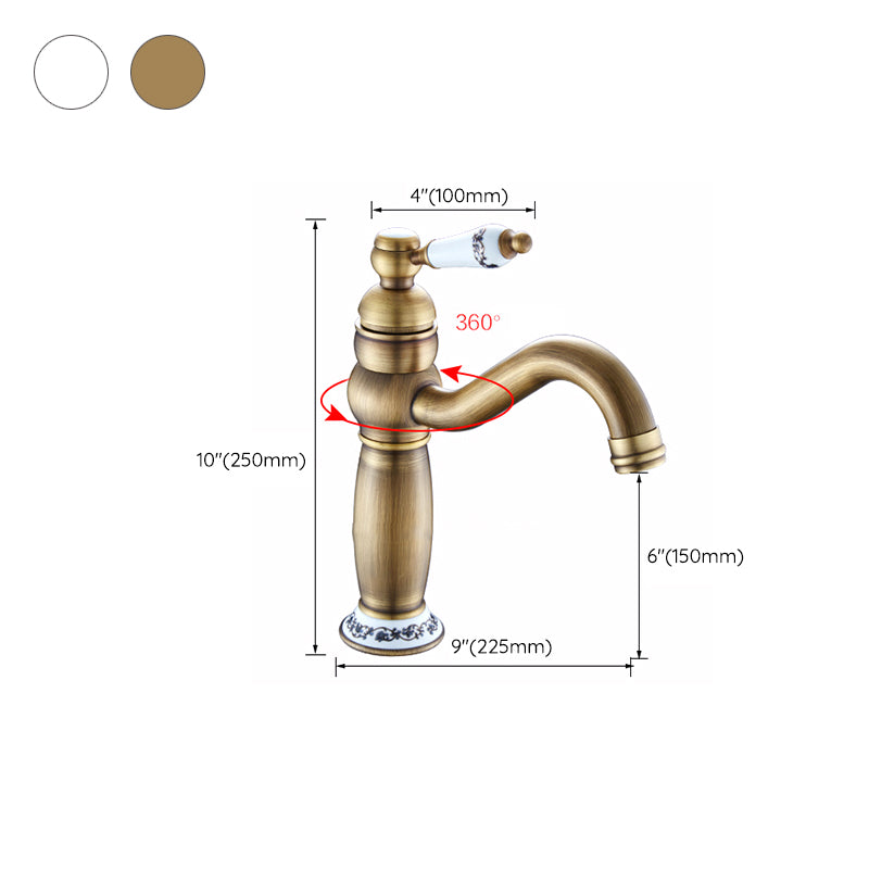 Avtoit | Round Basin Faucet Bathroom Faucet Single Lever High Arc Basin Faucet