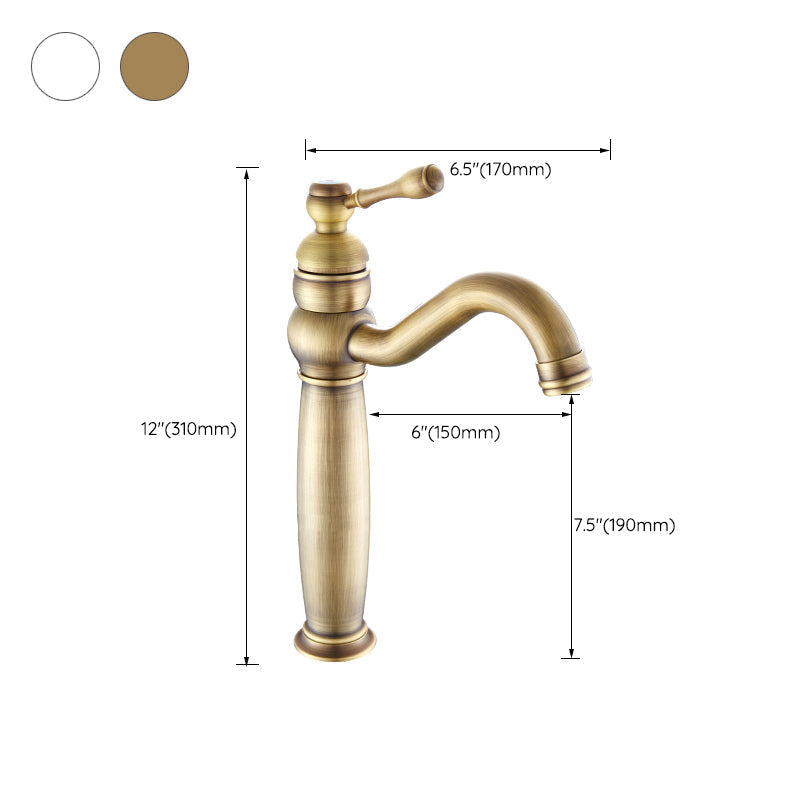 Avtoit | Round Basin Faucet Bathroom Faucet Single Lever High Arc Basin Faucet