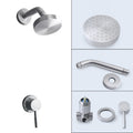 Avtoit | Stainless Steel Shower Combination Round Fixed Shower Head with Shower Arm