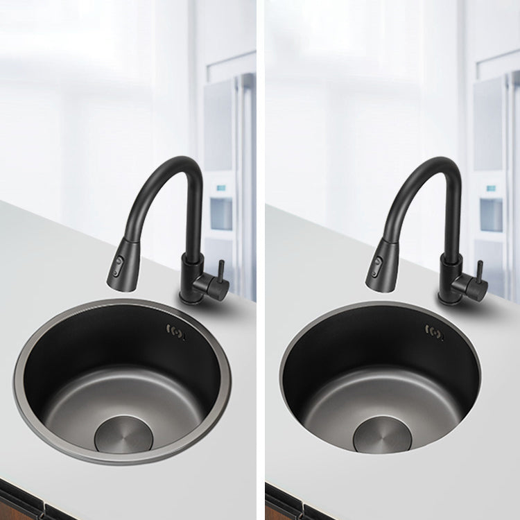 Avtoit | Kitchen Sink Round Single Bowl Color and Scratch Resistant Under-mounted Stainless Steel Kitchen Sink