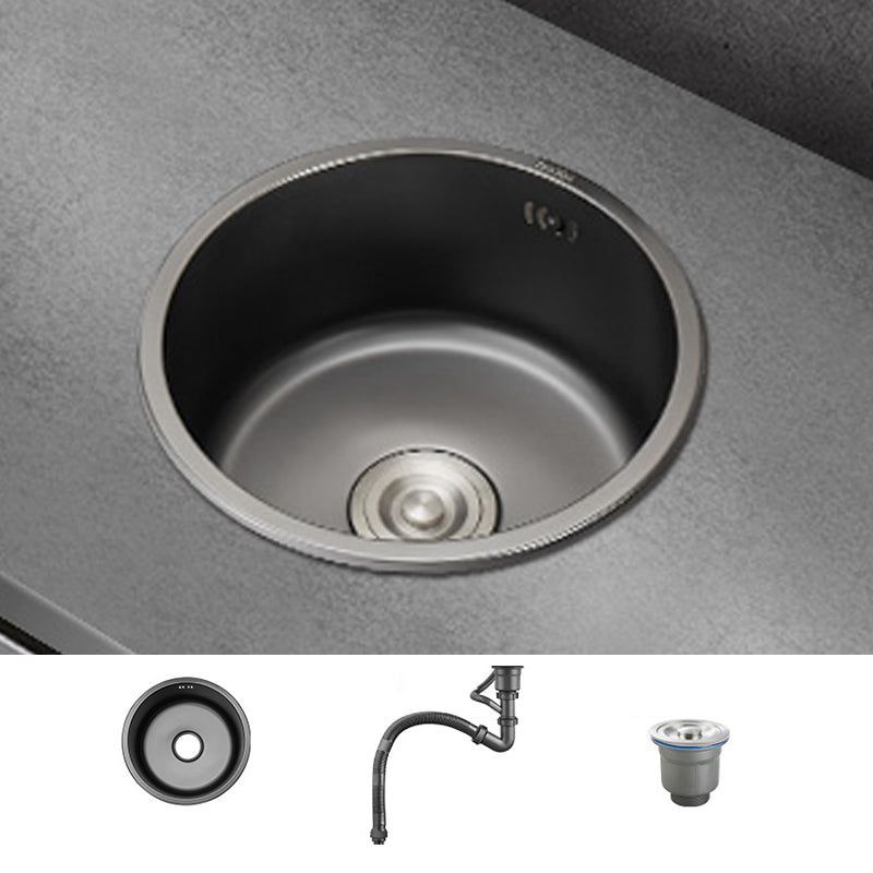 Avtoit | Kitchen Sink Round Single Bowl Color and Scratch Resistant Under-mounted Stainless Steel Kitchen Sink