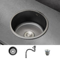 Avtoit | Kitchen Sink Round Single Bowl Color and Scratch Resistant Under-mounted Stainless Steel Kitchen Sink