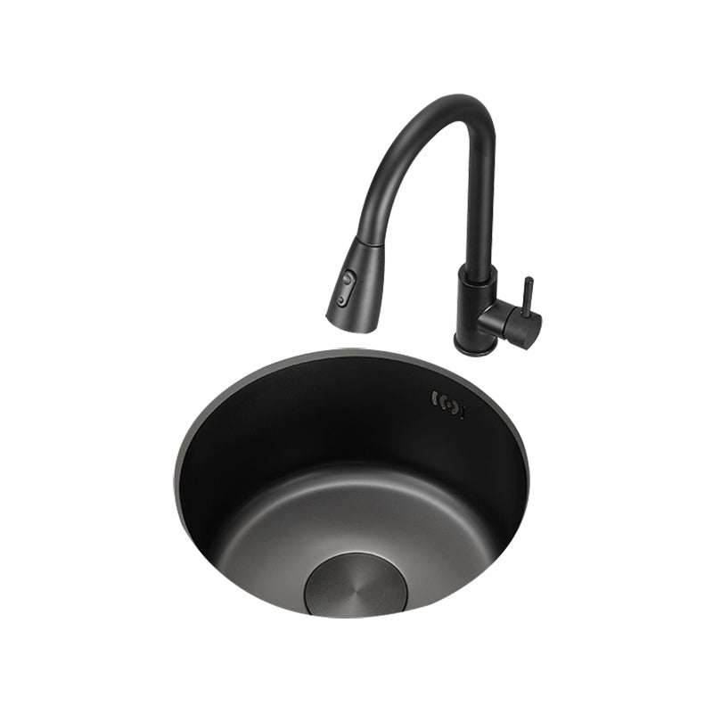 Avtoit | Kitchen Sink Round Single Bowl Color and Scratch Resistant Under-mounted Stainless Steel Kitchen Sink