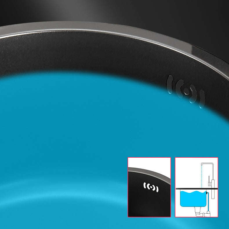 Avtoit | Kitchen Sink Round Single Bowl Color and Scratch Resistant Under-mounted Stainless Steel Kitchen Sink