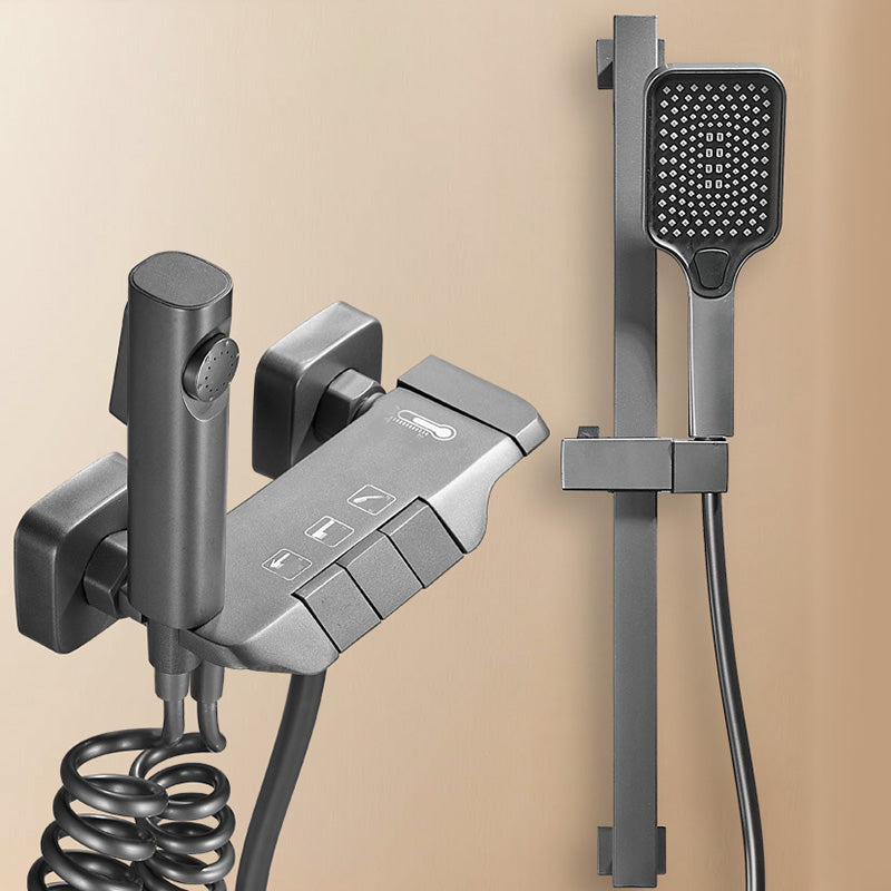 Avtoit | Wall-mounted shower system Gray Adjustable spray pattern Lever handle Shower hose Shower set