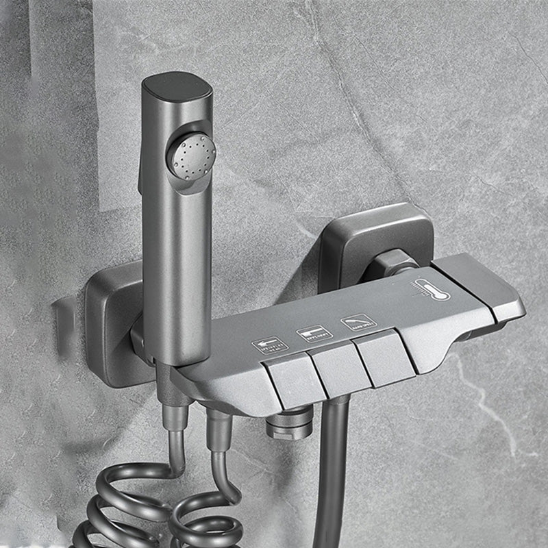 Avtoit | Wall-mounted shower system Gray Adjustable spray pattern Lever handle Shower hose Shower set