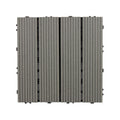 Avtoit | Square Click Patio Floor Tiles Stripe Pattern Tile Set Floorboard