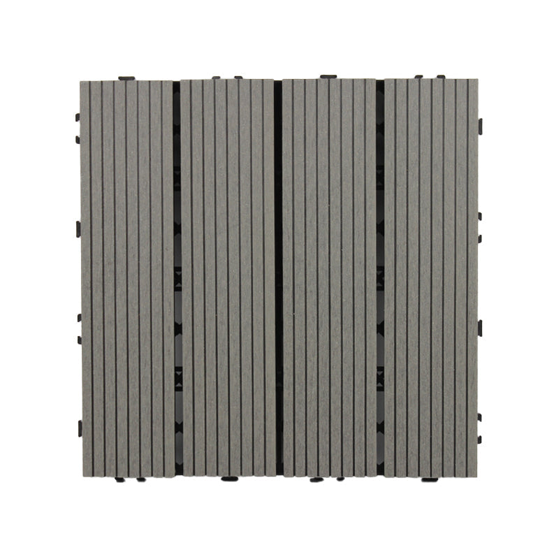 Avtoit | Square Click Patio Floor Tiles Stripe Pattern Tile Set Floorboard