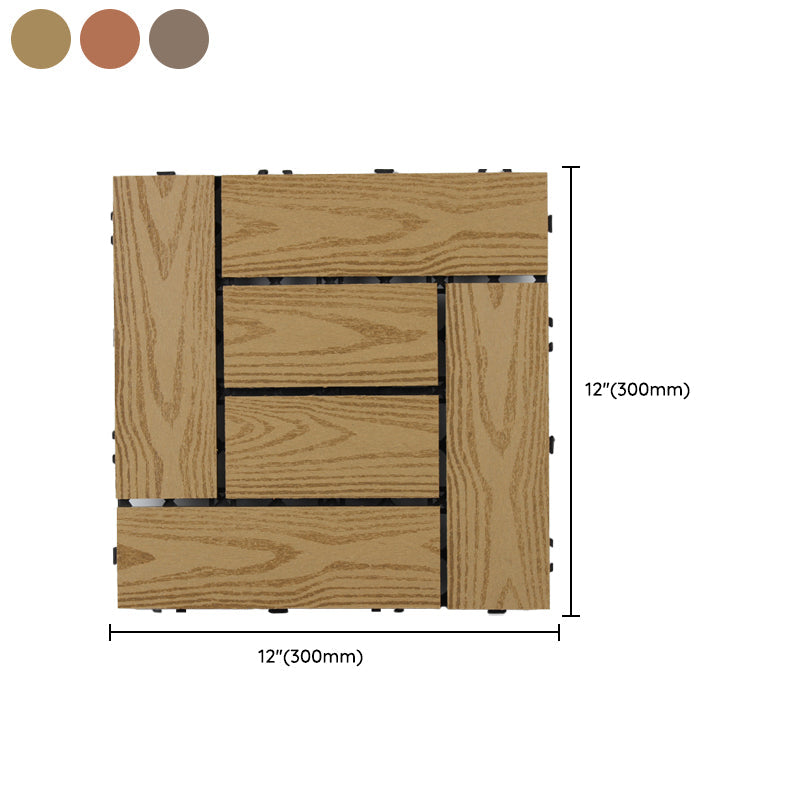 Avtoit | Square Click Patio Floor Tiles Stripe Pattern Tile Set Floorboard