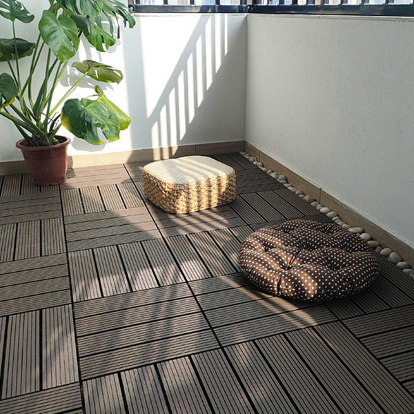 Avtoit | 11 Pack 12" X 12" Square Deck/Patio Tiles Snap Fit for Outdoor Patio Tiles
