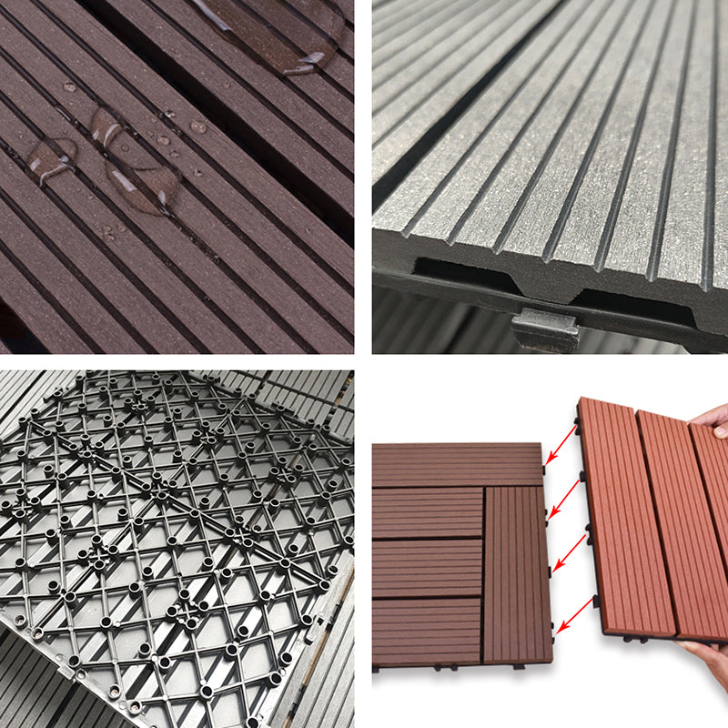 Avtoit | 11 Pack 12" X 12" Square Deck/Patio Tiles Snap Fit for Outdoor Patio Tiles