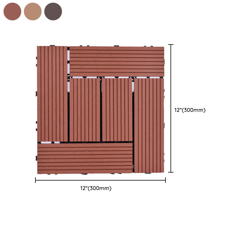 Avtoit | 11 Pack 12" X 12" Square Deck/Patio Tiles Snap Fit for Outdoor Patio Tiles