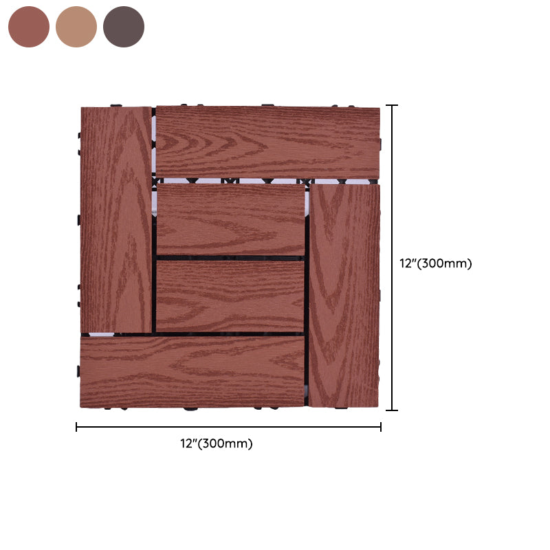 Avtoit | 11 Pack 12" X 12" Square Deck/Patio Tiles Snap Fit for Outdoor Patio Tiles
