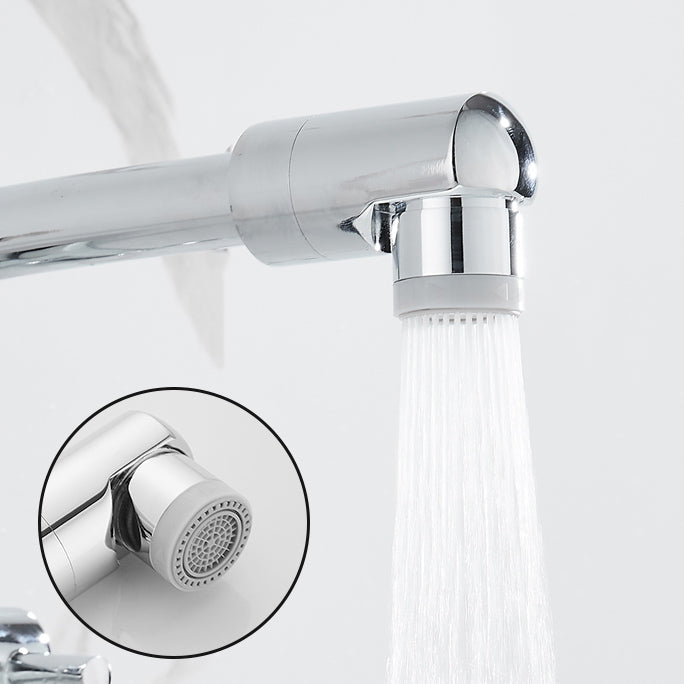 Avtoit | Wall-mounted metal bathtub filler with low arc waterfall bathtub faucet