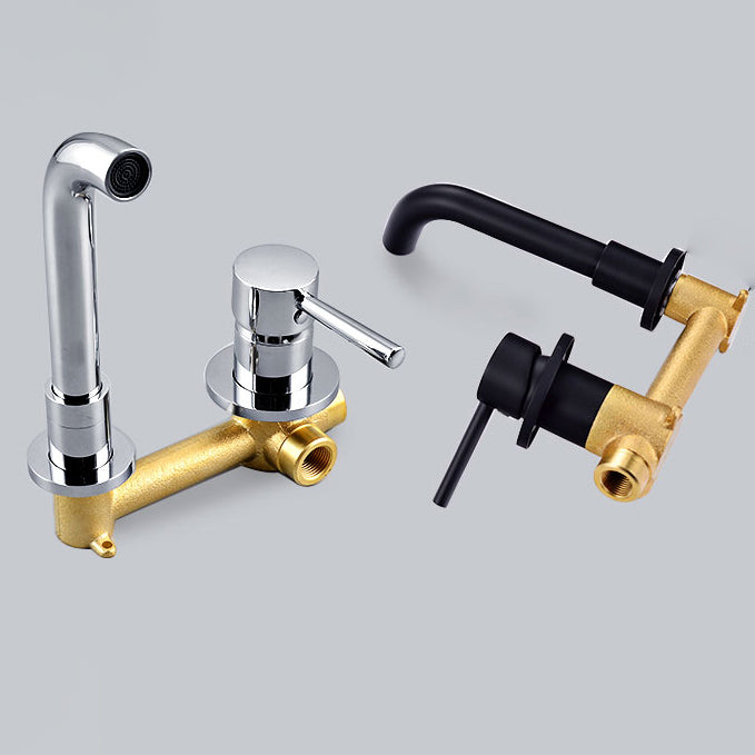 Avtoit | Wall-mounted Metallic Bathtub Faucet Low Arc Pipe Bathtub Tap