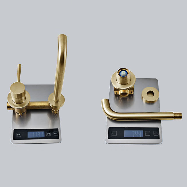 Avtoit | Wall-mounted Metallic Bathtub Faucet Low Arc Pipe Bathtub Tap