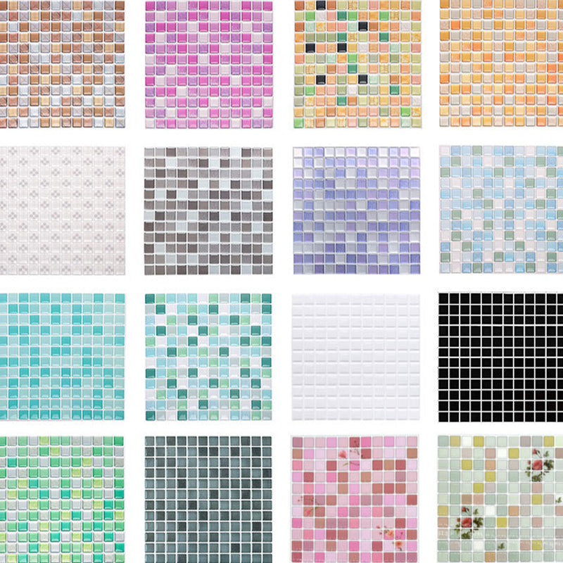 Avtoit | Plastic Peel & Stick Mosaic Tile Waterproof Peel & Stick Mosaic Tile with Square Shape