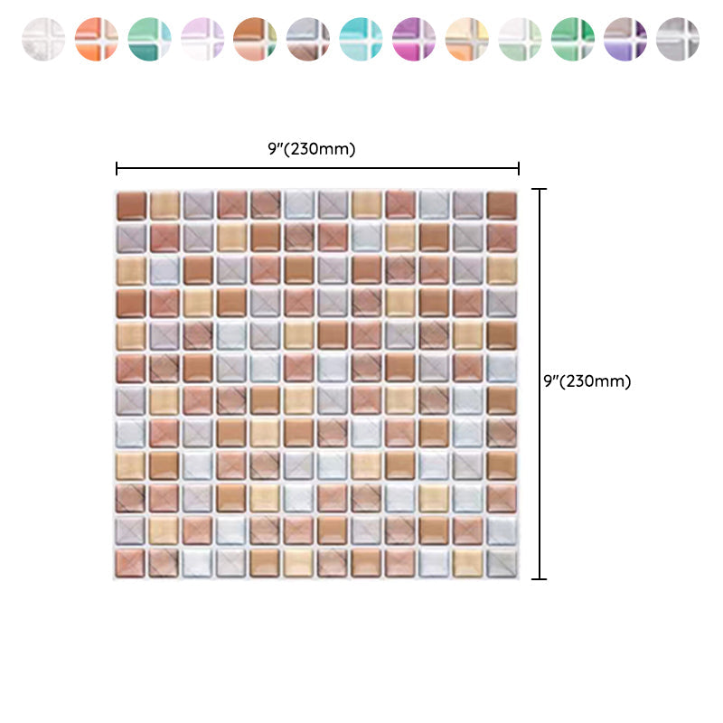 Avtoit | Plastic Peel & Stick Mosaic Tile Waterproof Peel & Stick Mosaic Tile with Square Shape