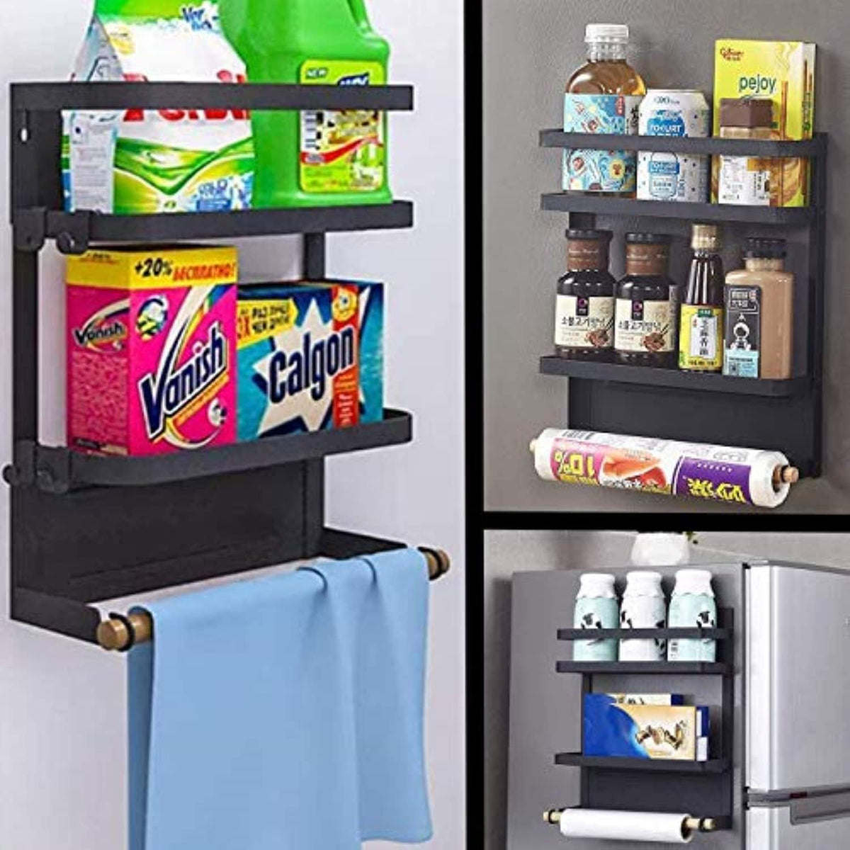 Avtoit | Magnetic Fridge Spice Rack with Paper Towel Holder – Oryden