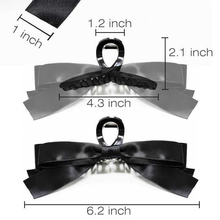 Avtoit | Large Hair Clips with Satin Bows