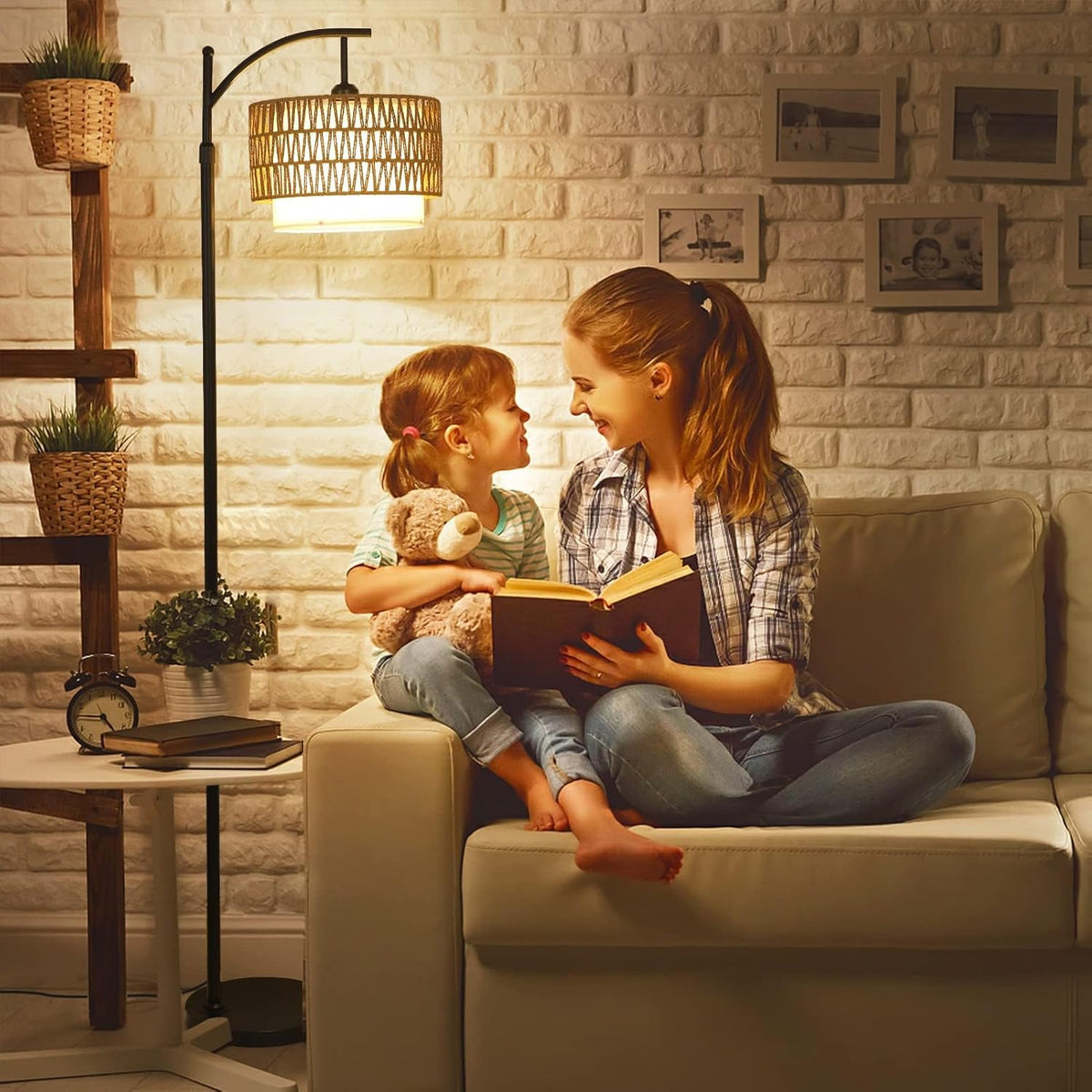 Avtoit | Arc Floor Lamp with Remote Control & Dual Shades – Norvella