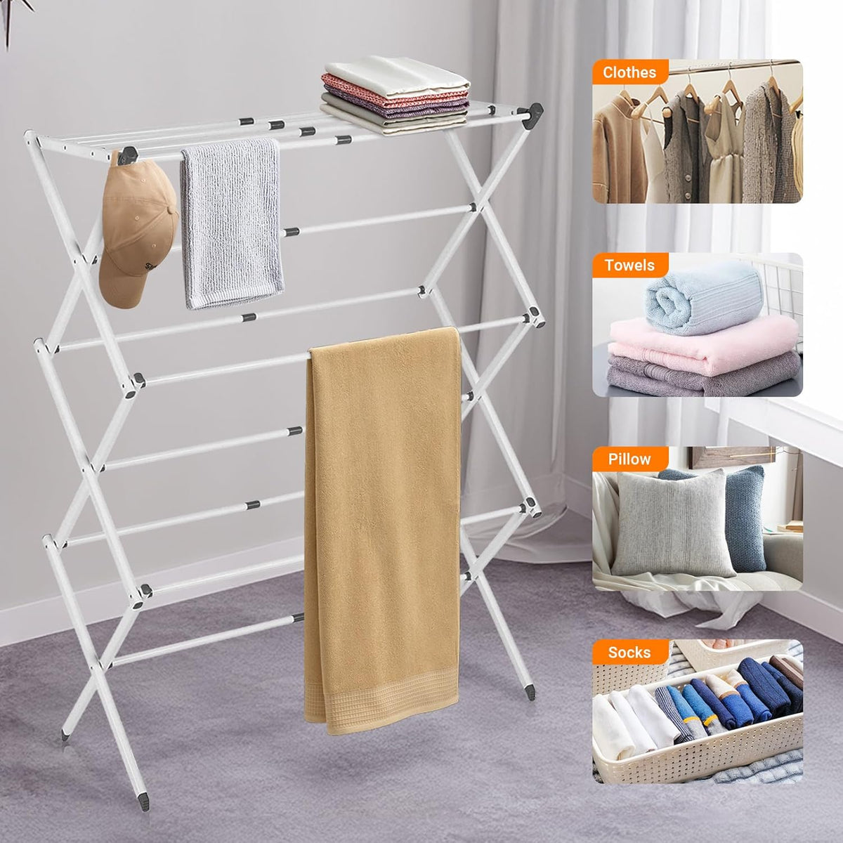 Avtoit | 3-Tier Foldable Clothes Drying Rack – DryMate