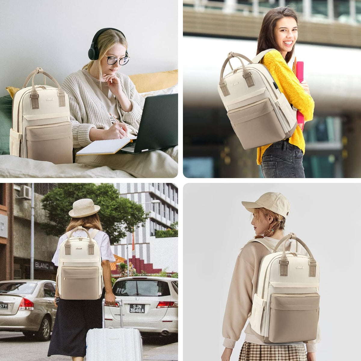 Avtoit | Women’s Waterproof Laptop Backpack with USB Charging – Stylish 17-Inch Work, School & Travel Bag