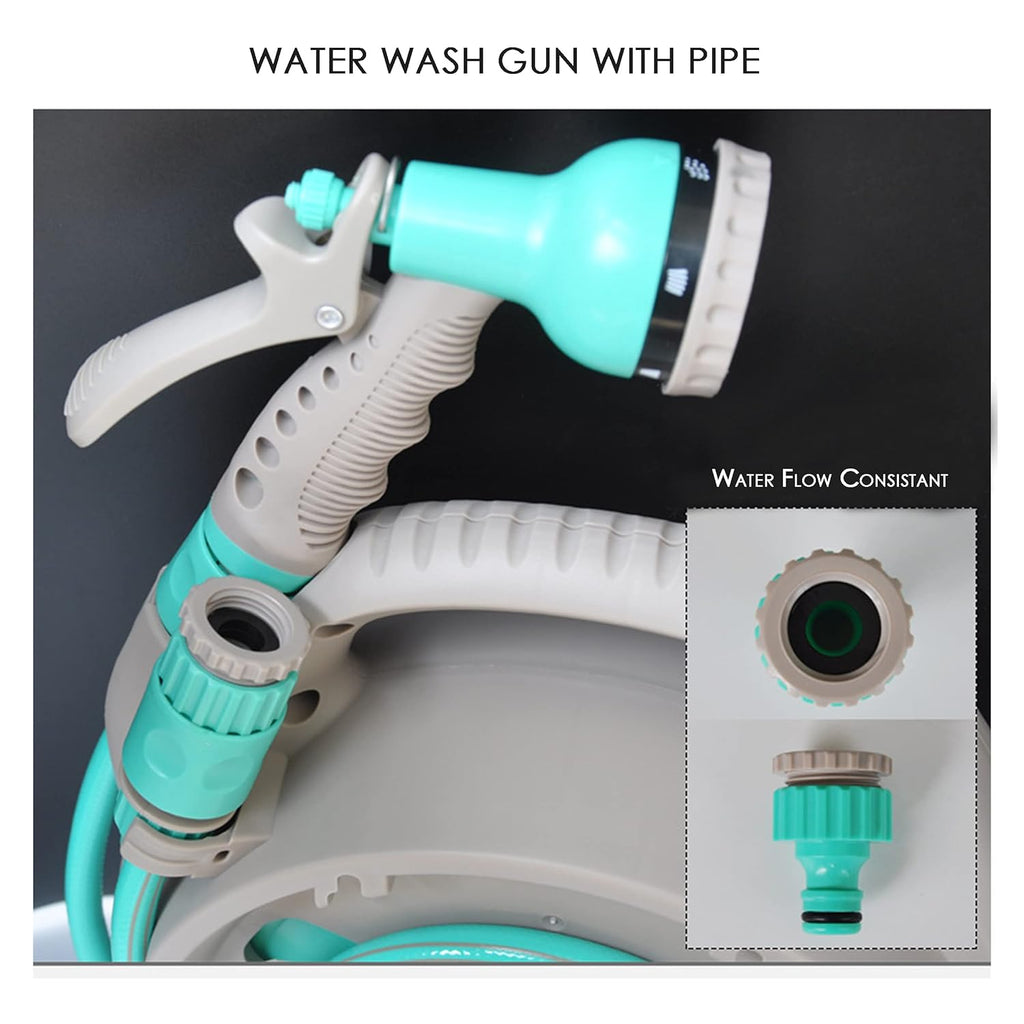 Avtoit | Practical hose reel with spray nozzle – Compact garden hose cart for easy watering