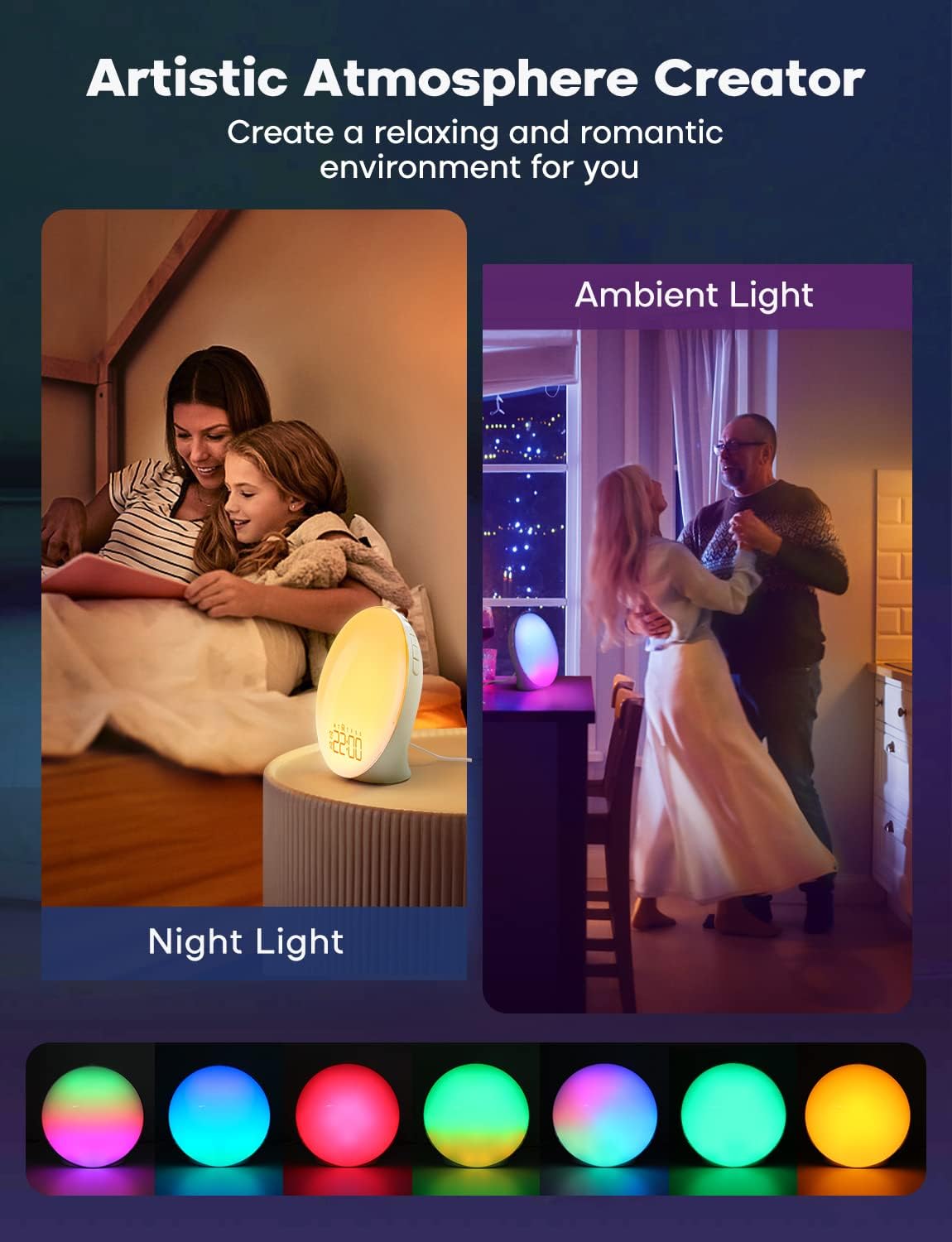 Avtoit | GlowRise Natural Wake-Up Light Alarm Clock with Sunrise & Sunset Simulation