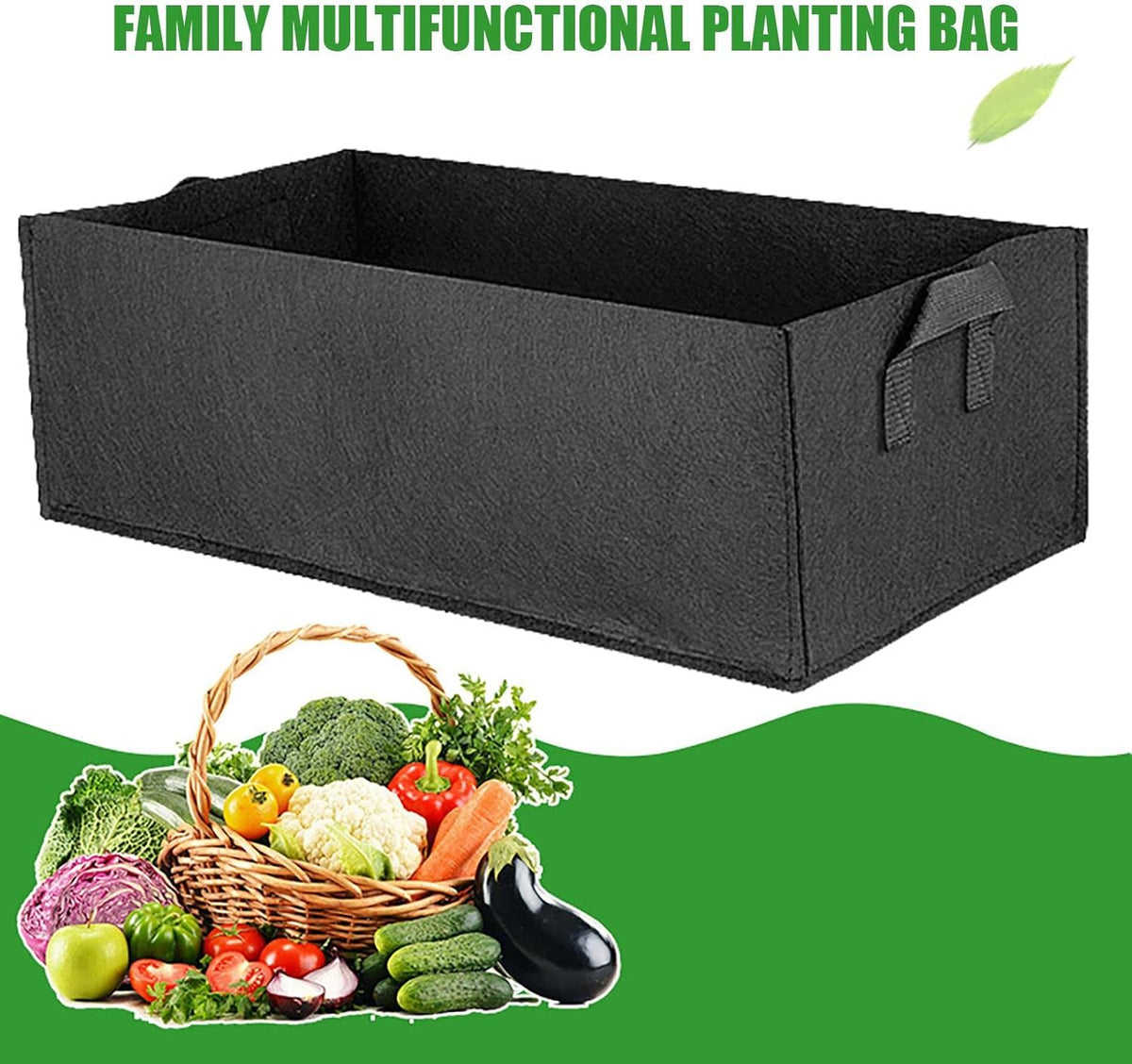 Avtoit | Foldable storage box made of felt for plants with handles