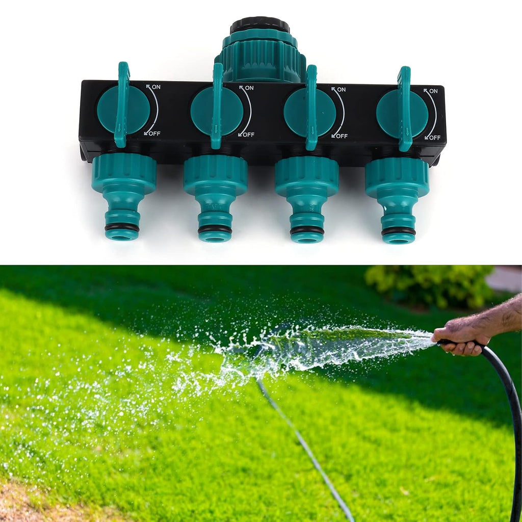 Avtoit | Universal 4-way garden hose splitter – Adjustable faucet splitter