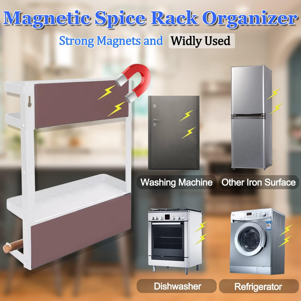 Avtoit | Magnetic Fridge Spice Rack with Paper Towel Holder – Oryden